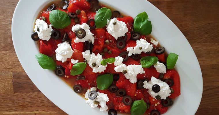 Roasted Red Pepper and Ricotta Salad